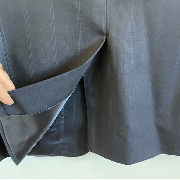 J.P. Tilford Samuelsohn Navy Striped Print Mens Blazer - Picture 12 of 12